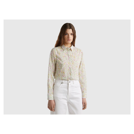 Benetton, 100% Cotton Patterned Shirt United Colors of Benetton
