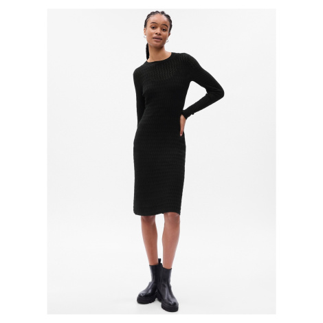 Černé dámské pletené šaty s příměsí vlny GAP