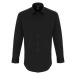 Premier Workwear Pánská bavlněná košile s dlouhým rukávem PR244 Black