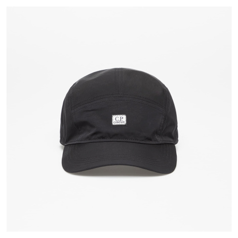 C.P. Company Chrome-R Panelled Logo Cap Black CP COMPANY