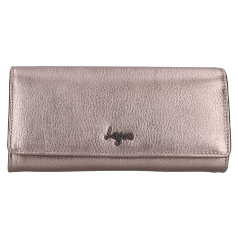 Dámská kožená peněženka Lagen Grete - stříbrná