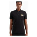 Ea7 Emporio Armani Gold Label Pima Cotton Polo Shirt -Black Černá