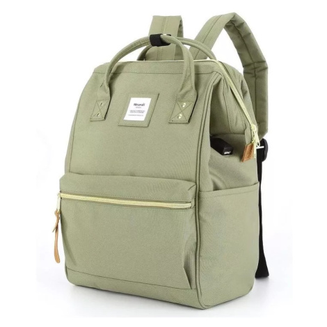 Himawari studentský batoh USB port Apaté Rezavě zelená 19L