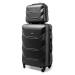 Rogal Černá sada 2 luxusních plastových kufrů "Luxury" - M (35l), L (65l)