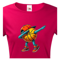 Dámské triko Basketbalový míč dab dance - vtipné basketbalové tričko