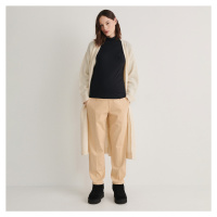 Reserved - Kalhoty chino s vysokým podílem bavlny - Béžová