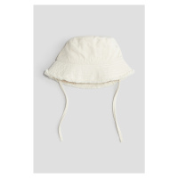 H & M - Letní klobouček - bílá