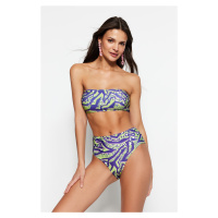 Bikini set Trendyol TBESS22BT0018/Blue-Multicolor