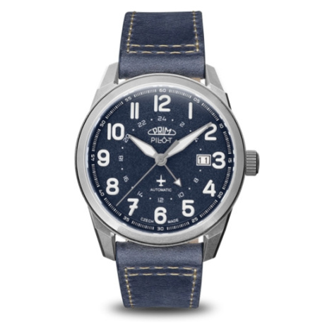 Pánské hodinky PRIM Pilot Dual time Automatic W01P.13191.A + Dárek zdarma