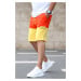 Madmext Color Block Orange Casual Shorts
