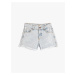 Koton Denim Shorts with Pockets, Printed Cotton - Slim Fit