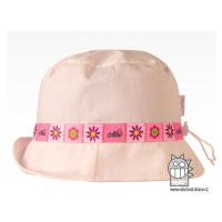 Bavlněný letní klobouk Dráče - Palermo 04, béžová, kytičky Barva: Béžová