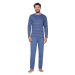 Pánské pyžamo model 17612276 modré s pruhy - Regina