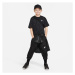 Nike SPORTSWEAR BOXY SWOOSH Dívčí tričko, černá, velikost