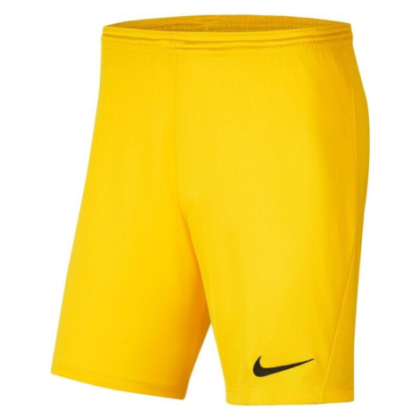 Nike DRI-FIT PARK III Chlapecké fotbalové kraťasy, žlutá, velikost