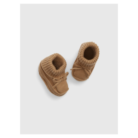 Hnědé dětské boty s umělým kožíškem GAP CashSoft