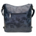 Velký tmavě modrý kabelko-batoh 2v1 s praktickou kapsou