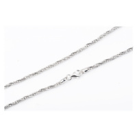 Dámský pletený stříbrný náhrdelník 62611F 42 cm