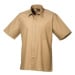 Premier Workwear Pánská košile s krátkým rukávem PR202 Khaki -ca. Pantone 7503