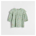 Reserved - Bavlněné šaty s výšivkou - Zelená