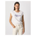 Bílé dámské tričko s flitry Pepe Jeans Berenice