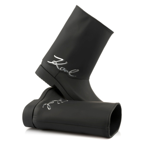 Holínky karl lagerfeld kalosh signature gator black rubber