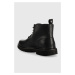 Kožené boty Calvin Klein Jeans Lug Mid Laceup Boot pánské, černá barva