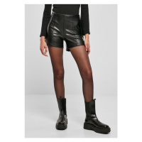 Dámské šortky Urban Classics Synthetic Leather Shorts - černé