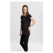 Ladies Extended Shoulder Tee - black