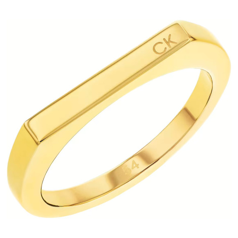 Calvin Klein Nadčasový pozlacený prsten Faceted 35000188