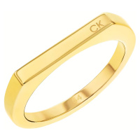 Calvin Klein Nadčasový pozlacený prsten Faceted 35000188