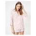 Koton Pajama Top - Pink - With Slogan