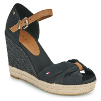 Tommy Hilfiger BASIC OPEN TOE HIGH WEDGE Černá