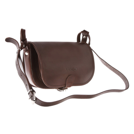 Kožená sedlová crossbody Vintage; hnědá