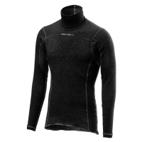 CASTELLI Cyklistické triko s dlouhým rukávem - FLANDERS WARM NECK - černá