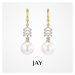 JAY Náušnice s perlou a zirkony Alicia JAY-0006-D01-307 Bílá