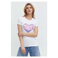 Tričko Guess HEART bílá barva, W4RI53 J1314