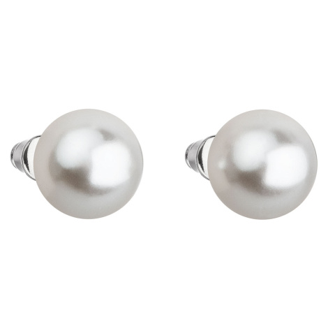 Evolution Group Náušnice bižuterie s perlou bílé kulaté 71070.1
