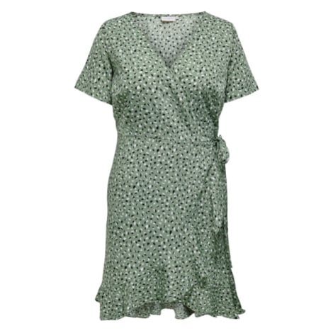 ONLY CARMAKOMA Dámské šaty CARLIVIA Regular Fit 15252210 Hedge Green