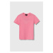 Dětské bavlněné tričko Emporio Armani růžová barva