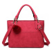 Červená kvalitní dámská kabelka s ozdobou Lusiel