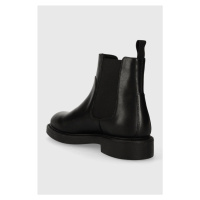 Kožené kotníkové boty Vagabond Shoemakers ALEX W dámské, černá barva, na plochém podpatku, 5648.