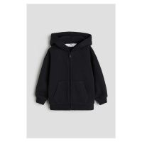H & M - Bunda na zip's kapucí - černá