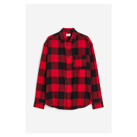 H & M - Flanelová košile Relaxed Fit - červená H&M