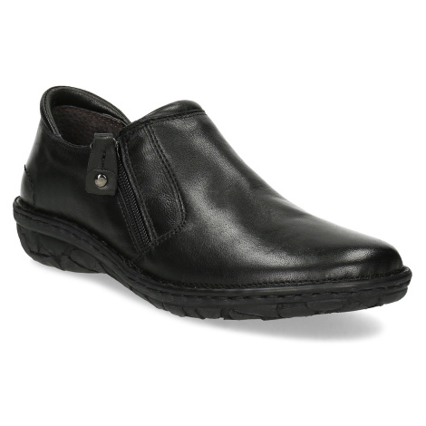 Dámská černá kožená Slip-on obuv