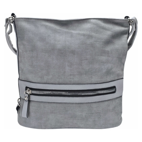 Velká světle šedá kabelka a batoh 2v1 s texturou Hennie Tapple