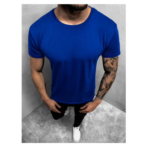 Jednoduché kobaltové pánské tričko JS/712005Z