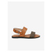 Hnědé dámské kožené sandály Calvin Klein