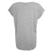 Dámské tričko s prodlouženým ramenem šedé