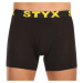 5PACK pánské boxerky Styx long sportovní guma černé (5U9601)